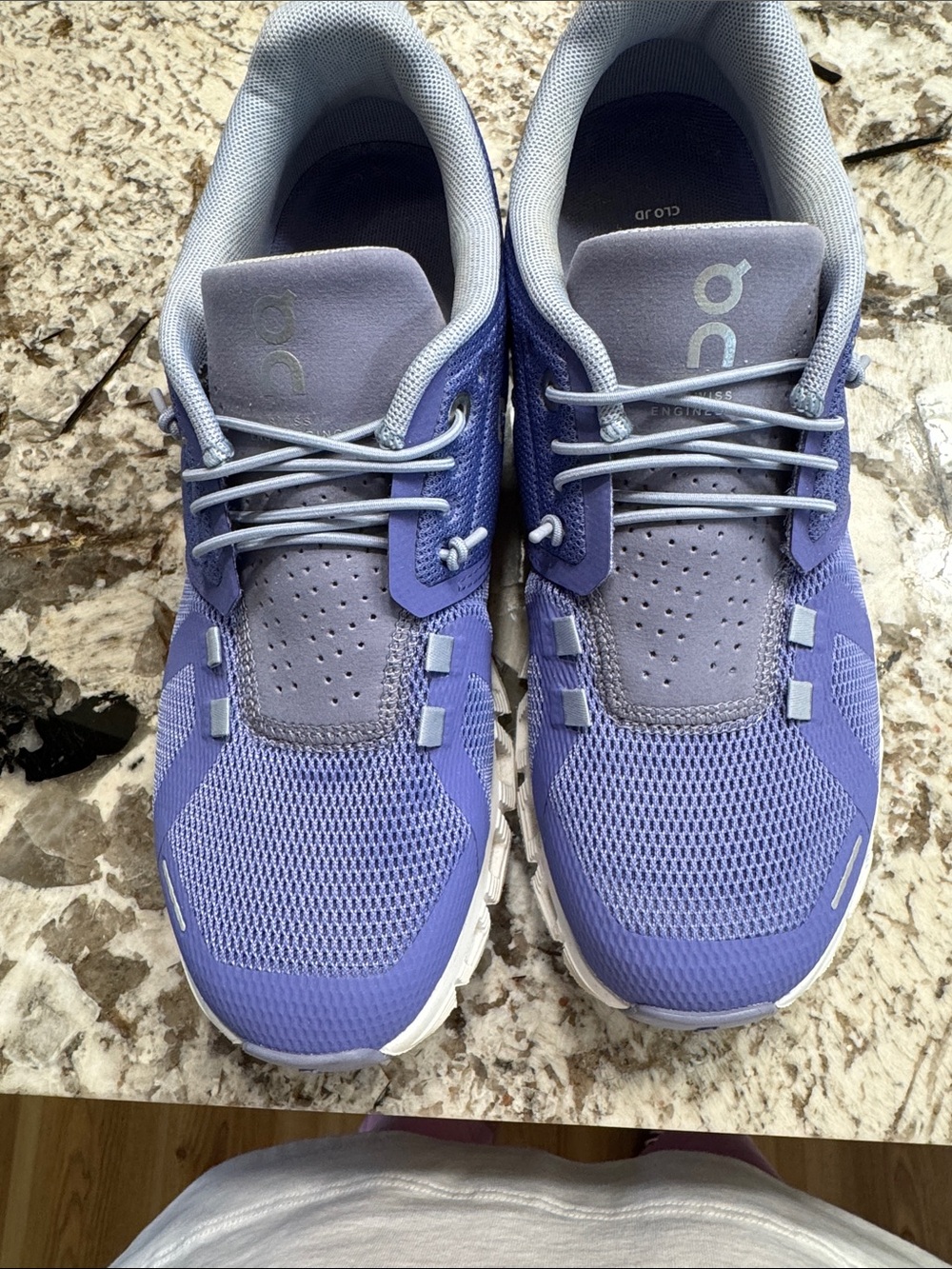 On Running Women’s Athletic Shoes in Lavender and Light Gray